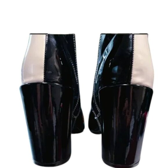 Day-Vine "Vampy" Two-Tone Patent Leather Ankle Boots - Picture 6 of 10